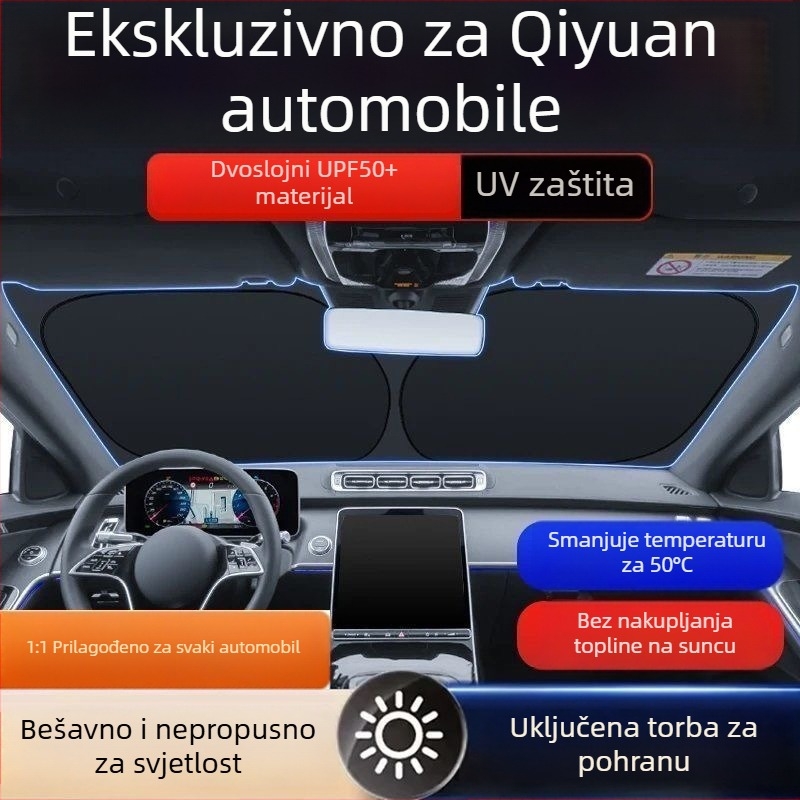 Unutarnja sjenilica za prednje staklo automobila, kompatibilna s Q05, A07, A06 i E07