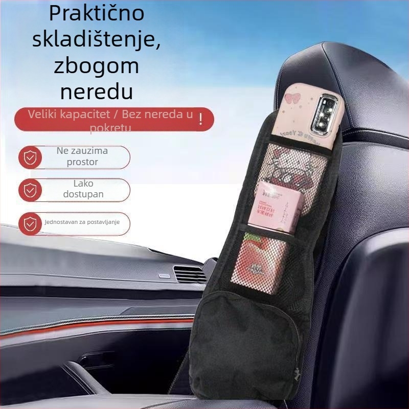 Spoljna torba za pohranu uz sjedalo automobila, visića kutija za maramice i višenamjenski srednji mrežasti džep