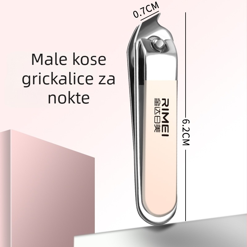 Klip za nokte s nagnutim otvorom za kućnu upotrebu; alat za njegu noktiju i kožice; odstranjivač mrtve kože za pedikuru