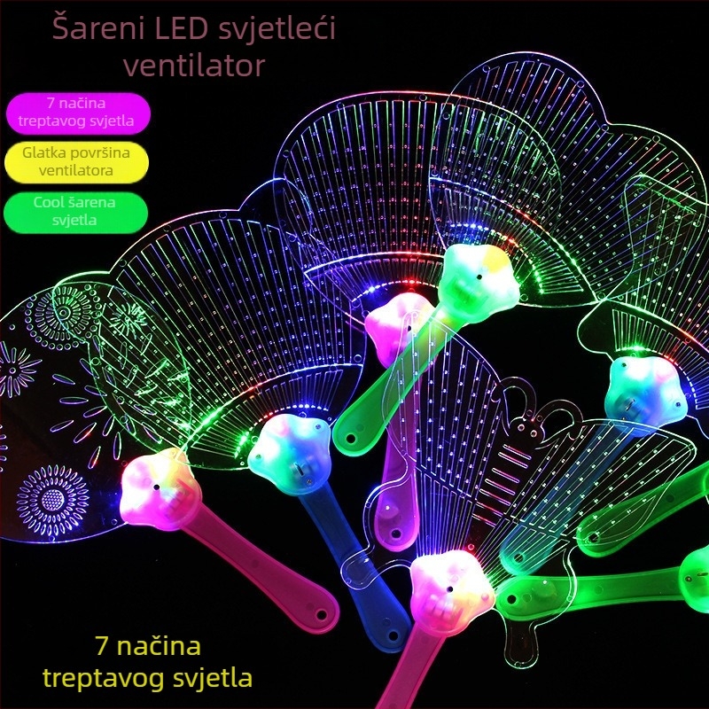 Višebojni LED osvijetljeni ventilator za nastupe i scenske rekvizite