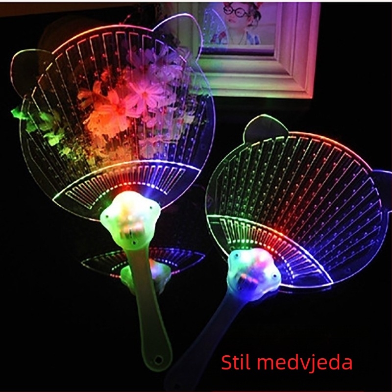 Višebojni LED osvijetljeni ventilator za nastupe i scenske rekvizite