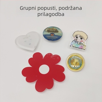 Akrilne svjetleće značke s LED-om za konvencije stripova, prilagođene 2D značke, rekviziti za navijanje