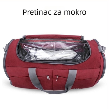 Retro stil višenamjenski ruksak s odjeljkom za suhe i mokre stvari, torba za nogomet i košarku, velik kapacitet za putovanja