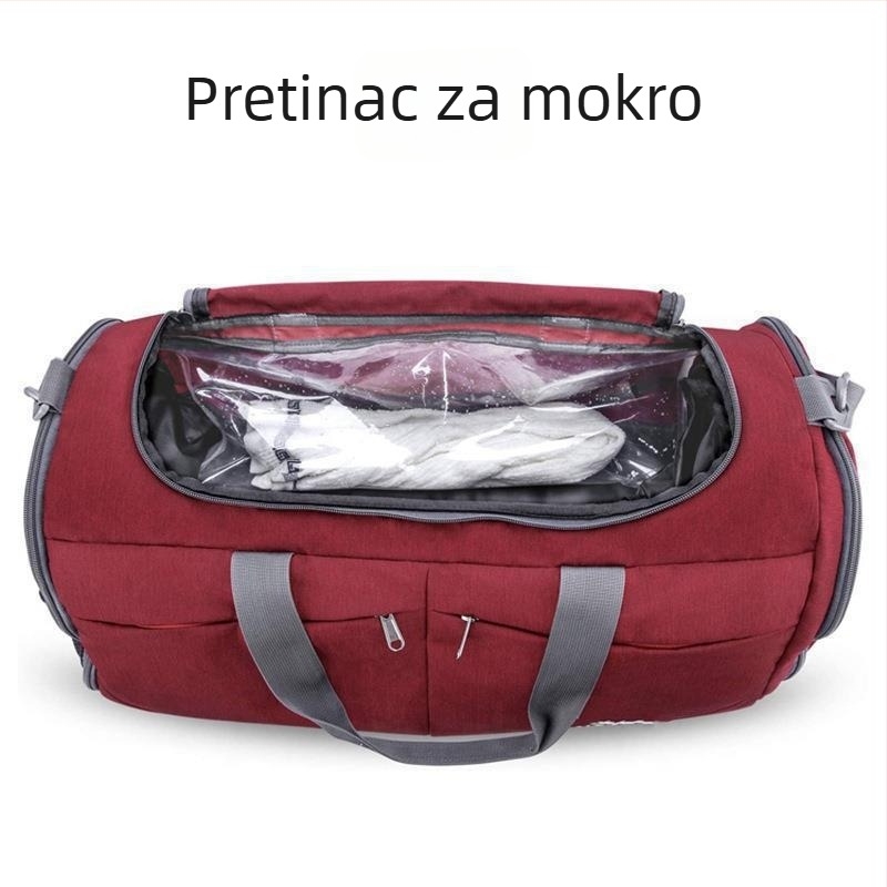 Retro stil višenamjenski ruksak s odjeljkom za suhe i mokre stvari, torba za nogomet i košarku, velik kapacitet za putovanja