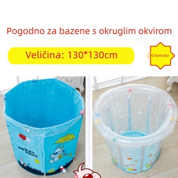 50 komada jednokratnih vrećica za kupanje, ojačane, dimenzije 120×210 mm, za kupanje
