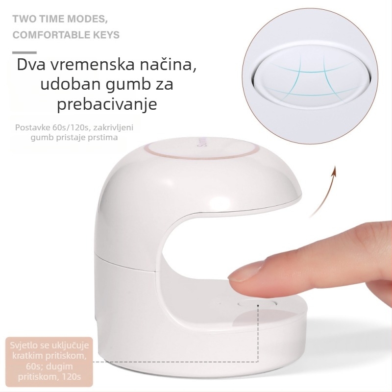 Nova mini prijenosna lampica za nokte, šarena manikurna mašina, lampica u obliku C s dizajnom ljuske jajeta.