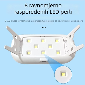 LED UV lampa za nokte – fototerapijski uređaj, brzo UV učvršćivanje, bijela, model XX-UV8