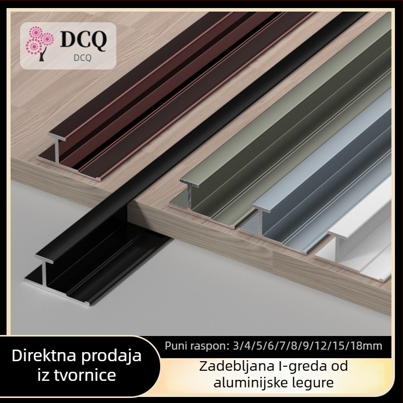 Aluminijska legura – I-oblika završna tračnica za drveni panel i zidni panel, I-oblik klips traka, integrirana metalna dekorativna traka