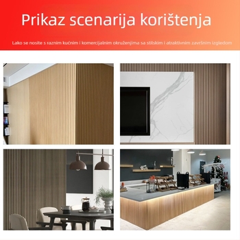 Ekološki prihvatljiv zidni panel od drva i bambusa s mrežastim dizajnom, PVC pozadinska zidna dekoracija za dnevni boravak i spavaću sobu