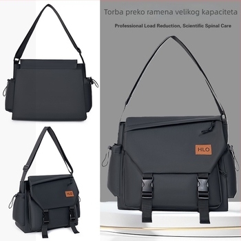 Muška vodootporna crossbody torba, kompaktna torba za 14-inčni prijenosnik, gradski minimalistički stil