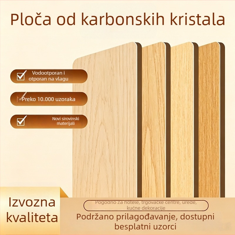Integrirani zidni panel od bambus- drva vlakna s karbon kristalom, otpuran na udarce, bezšivne dekorativne obloge za zid