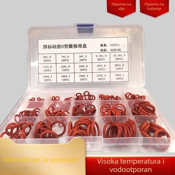 Fluorosilikonski O-prsten za ventile i slavine, set za popravke, otporan na ulje, abraziju, vodootporan, otporan na visoke temperature