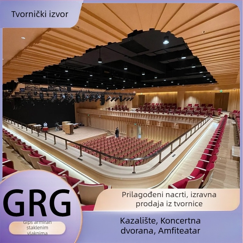 GRG Tavanski paneli za kazališta i dvorane, zvučna apsorpcija – gips ploča ojačana staklenim vlaknima