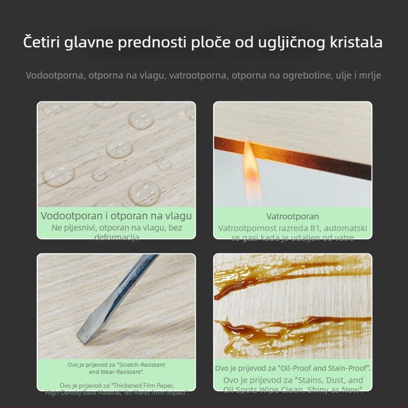 Zidni dekorativni panel s drvenim uzorkom u karbon kristal, rešetka od vlakana bambusa-drvo i metalni dekorativni panel