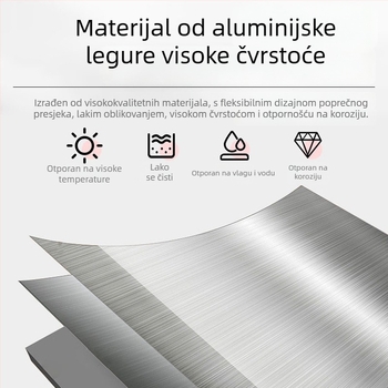 Aluminijski profil s mortise-tenon spojem i dvostrukim zaključavanjem, bez čavlji, metalni podni prag otporan na vlagu, prilagodljivo oblikovanje na zahtjev