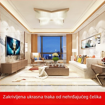 Profil arc za strop od 304 nehrđajućeg čelika, titan-zlatni završetak, zakrivljeni dio za kružnu pozadinsku stijenu od metala