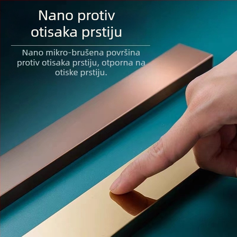 Nehrđajući čelik dekorativne trake s U-oblikom kanala, profil za zidove i strop, titanski rubni dio, duljina po mjeri