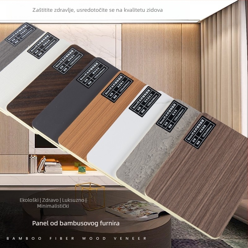 Unutarnji paneli od vlakana bambusa s karbon kristalima, bešavne ploče za dekorativnu pozadinsku stijenu