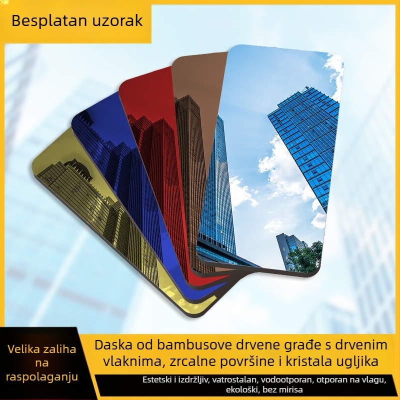 Panel od karbonskih kristala s oglednim premazom za stropove i zidove, dekorativni panel od vlakana bambusovog drveta za hotelske i KTV prostore.