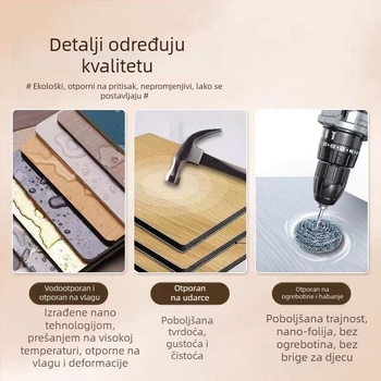 Ploče za unutarnje zidove od karbon-kristala, otporne na udarce, integrirani zidni paneli s drvenim furnirom, dekorativni paneli