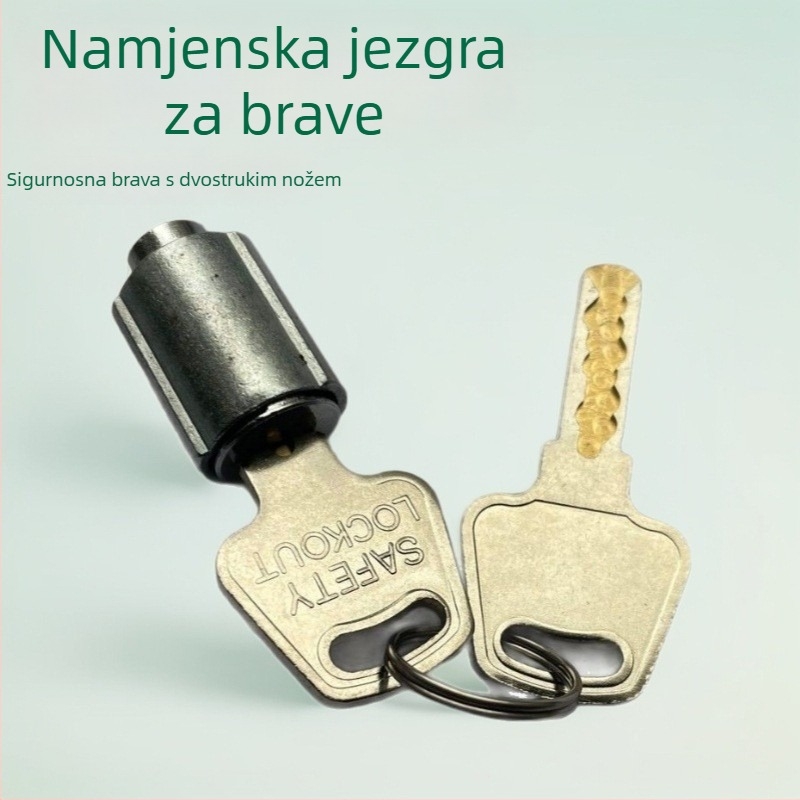 Dvostruki sigurnosni lokot s univerzalnim jezgrom i bakrenim jezgrom za vatrootporna vrata skladišta
