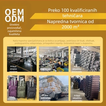 Kufor od Oxford platna, 18 inča, s kotačićima i kombinacijskim zaključavanjem za poslovna putovanja