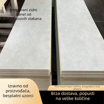 Integrirani zidni paneli od bambus vlakana za unutarnje uređenje, hotelski hodnici, samostalna ugradnja, bez čavala, dekorativni zidni paneli