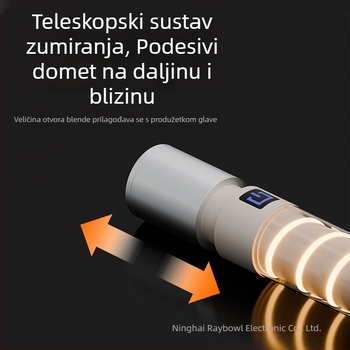 Nova LED kompaktna svjetiljka s bočnim osvjetljenjem od 360° i kukom, Type-C difuzor mekog svjetla, zum funkcija, kamping svjetlo