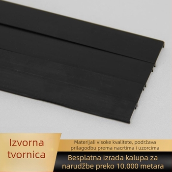 Crni PC poklopac za ormarsku LED traku – prilagođeni ekstrudirani profil, aluminijski kanal poklopac ploče