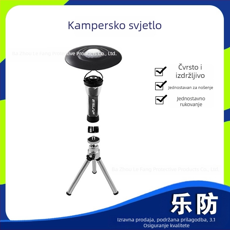 LED kamping lanterna s reguliranim ambijentalnim svjetlom i sjenilom, prijenosna vanjska lampa protiv komaraca