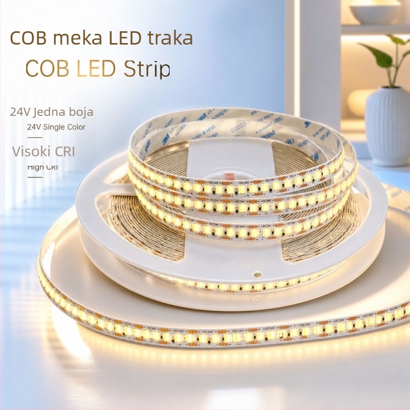 LED SMT traka za osvjetljenje ogledala, 24V, monokromatska boja, stalna temperatura boje, niskonaponska za kupaonicu