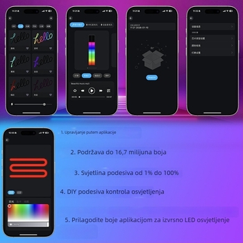 5V kućište baterije za ambijentalno osvjetljenje za skuter i hoverboard, RGB LED traka za vanjsku upotrebu, 50 cm