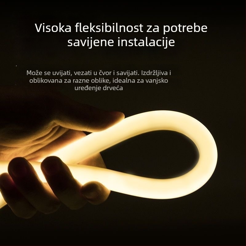 Fleksibilna LED traka za vanjsku upotrebu, 360° kružna, vodootporna, ambijentalno osvjetljenje za reklamu