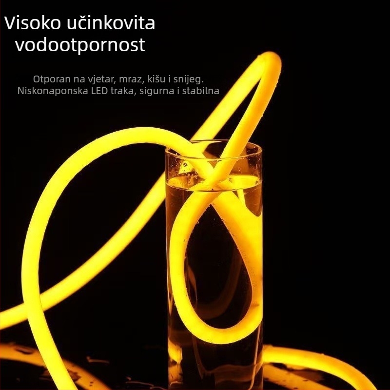 Fleksibilna LED traka za vanjsku upotrebu, 360° kružna, vodootporna, ambijentalno osvjetljenje za reklamu