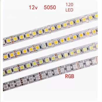 12V 5050 LED traka, jednoredna, 120 LED, fleksibilna, RGB mijenja boje, CRI 80