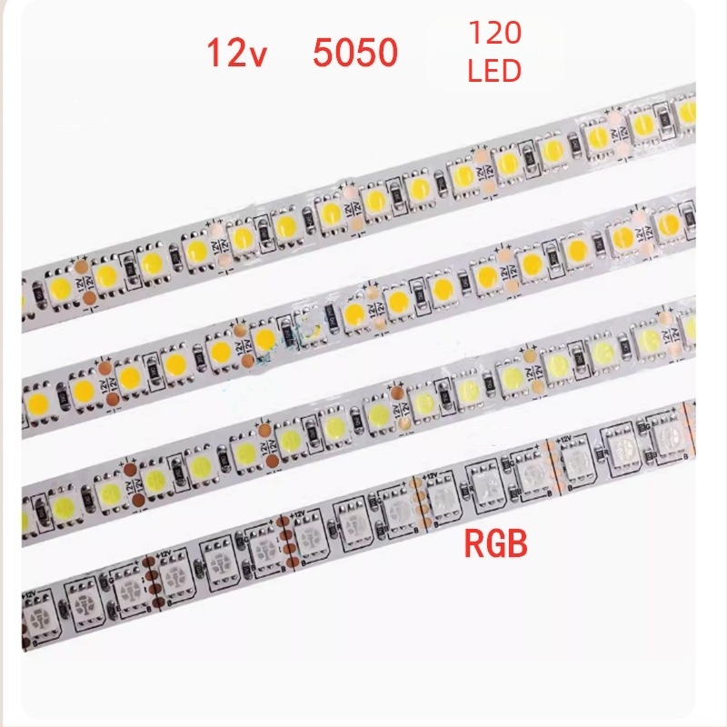 12V 5050 LED traka, jednoredna, 120 LED, fleksibilna, RGB mijenja boje, CRI 80