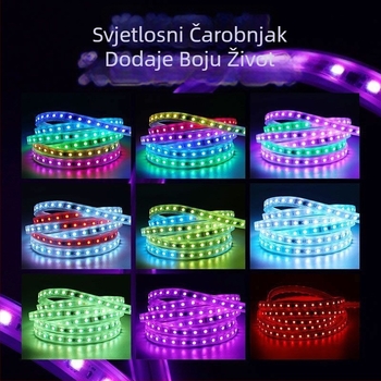 24V RGB LED traka s učinkom tekućih boja, vanjska vodootporna, epoksijom ispunjena s integriranim napajanjem, 24V