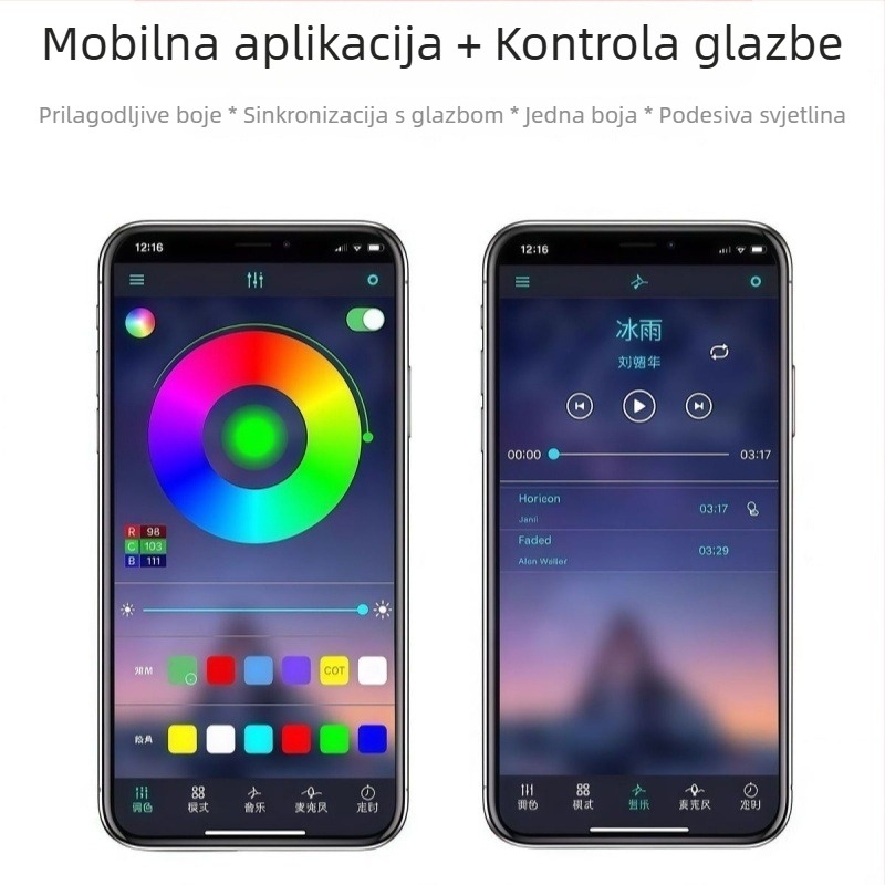 24V RGB LED traka s učinkom tekućih boja, vanjska vodootporna, epoksijom ispunjena s integriranim napajanjem, 24V