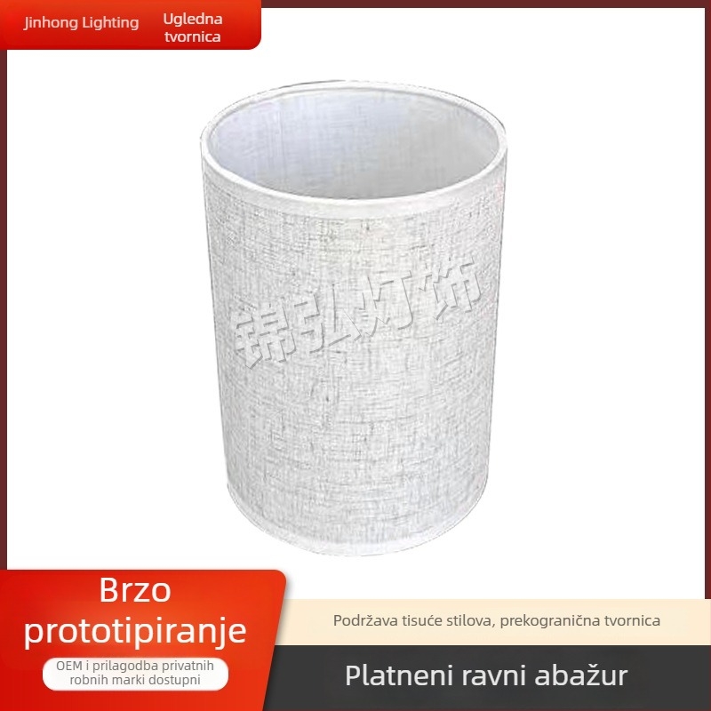 Bijeli platneni pravokutni abažur za DIY lampu od vinske boce, za noćnu lampu i podnu lampu