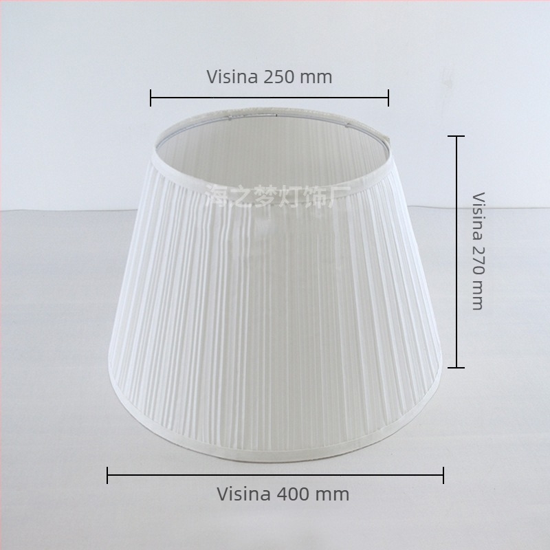Plisirani platneni abažur za stolnu i podnu lampu s premazom od platna (KD)