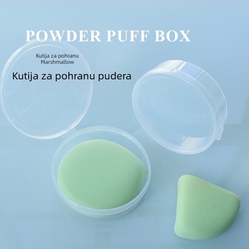 Prozirna kutija za pohranu makeup spužvica i pudernih puff-a, prijenosni alati za ljepotu i njegu kože