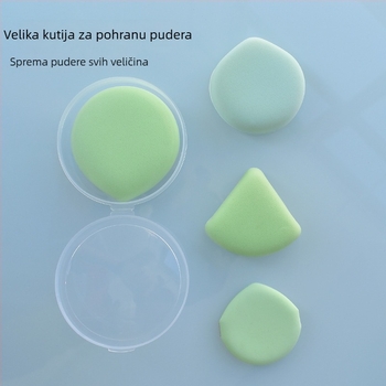 Prozirna kutija za pohranu makeup spužvica i pudernih puff-a, prijenosni alati za ljepotu i njegu kože