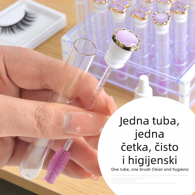 Četverolisna djetelina i oblik mačjeg oka: četkica za trepavice, prozirni spremnik, zamjenjivi češalj za trepavice, spiralna kozmetička četkica za produženje trepavica