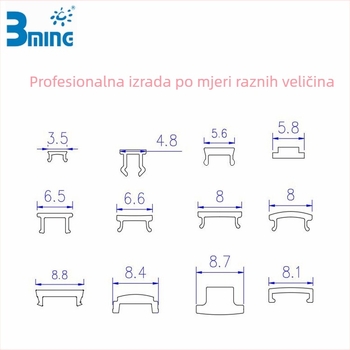 PC/PMMA linearno sjenilo za rasvjetu, ekstrudiranje profila, različite dimenzije