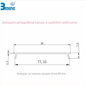 PC/PMMA linearno sjenilo za rasvjetu, ekstrudiranje profila, različite dimenzije