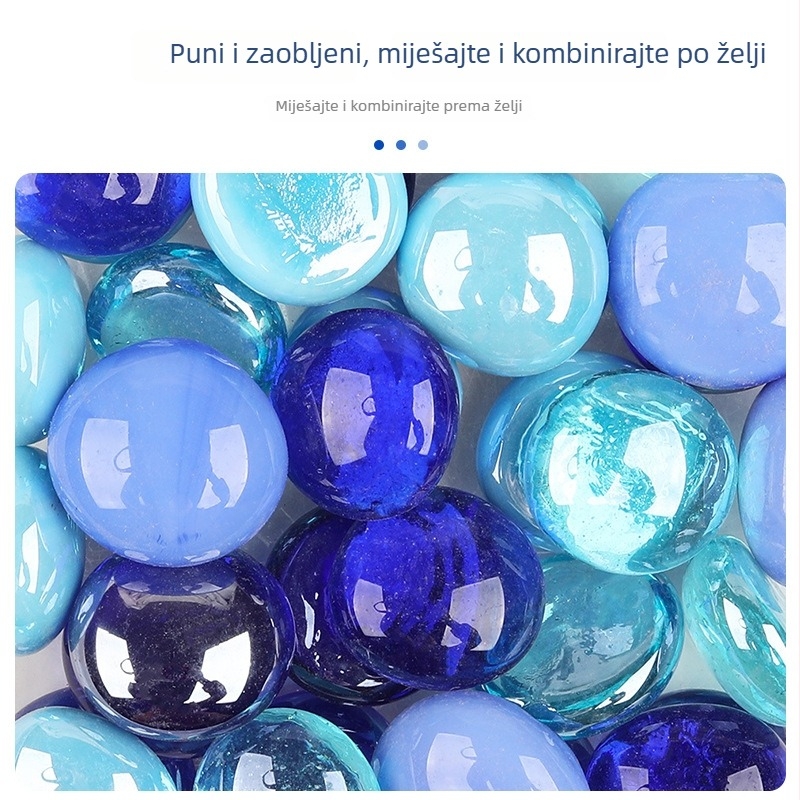 Ručne izrađane staklene plosnate perle za DIY mozaik lampe sjenice, dekorativne perle za uređenje akvarija