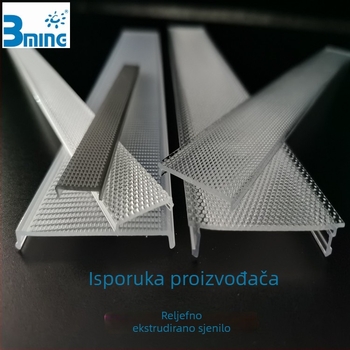 Ekstrudirani plastični abažur PC/PMMA s reljefnim uzorkom