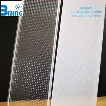 Ekstrudirani plastični abažur PC/PMMA s reljefnim uzorkom