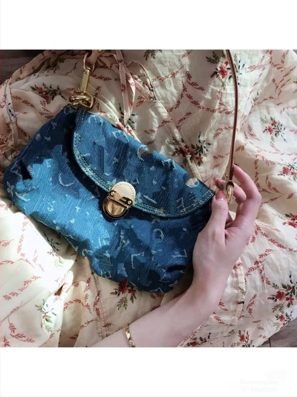 Mala denimska torbica ispod pazuha sa zatvaračem, ženska crossbody torba