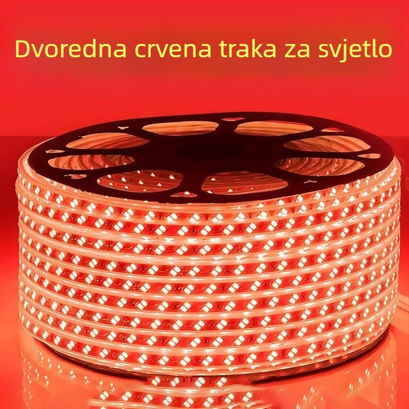 LED trak 120 LED 3528, Višebojna (crvena, plava, zelena, žuta), Vodootporna, Unutarnja/Vanjska atmosferska rasvjeta 220V